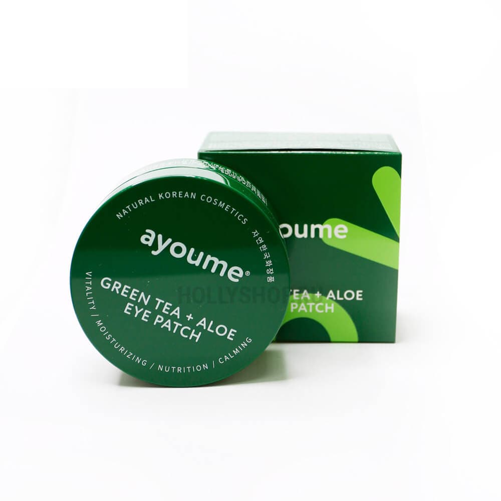 AYOUME Патчи для глаз от отечности с экстрактом зеленого чая и алоэ AYOUME GREEN TEA+ALOE EYE PATCH 1,4гр*60