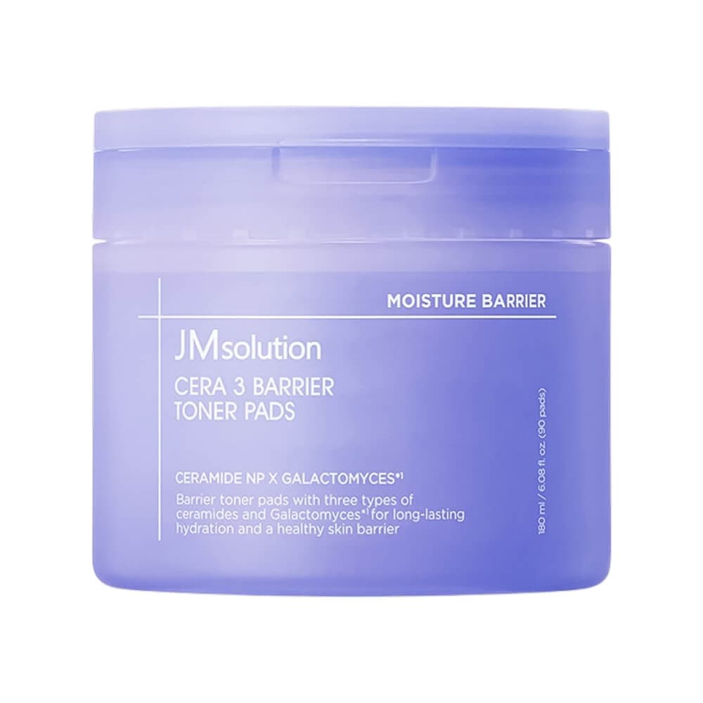 JM SOLUTION Тонер педы с керамидами и галактомисисом 180мл (90шт) CERA 3 BARRIER TONER PADS