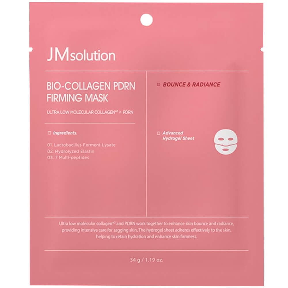 JM SOLUTION Гидрогелевая маска с био коллагеном и PDRN 34гр BIO-COLLAGEN PDRN FIRMING MASK