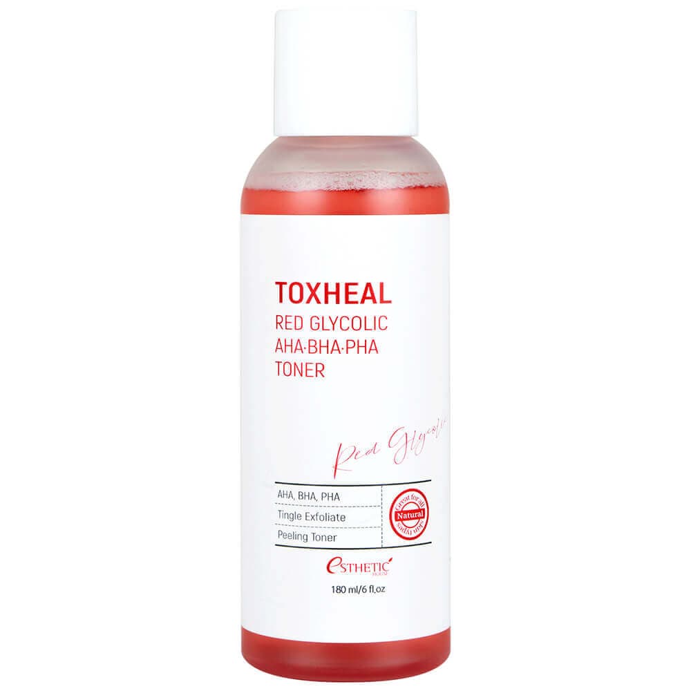 ESTHETIC HOUSE Тонер для лица TOXHEAL RED GLYCOLIC AHA, BHA, PHA TONER, 180 мл