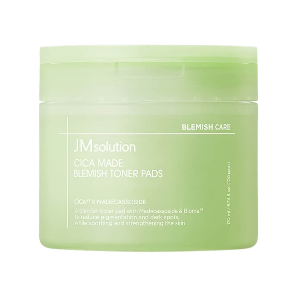 JM SOLUTION Успокаивающие тонер педы с центеллой и мадекоссидом 170мл (100шт) CICA MADE SPOT CARE TONER PADS