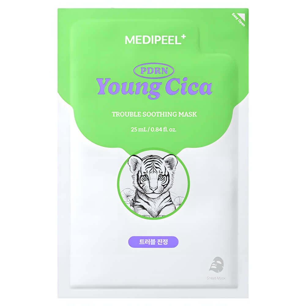 Medi-Peel Успокаивающая маска с центеллой и ПДРН Young Cica PDRN Trouble Soothing Mask