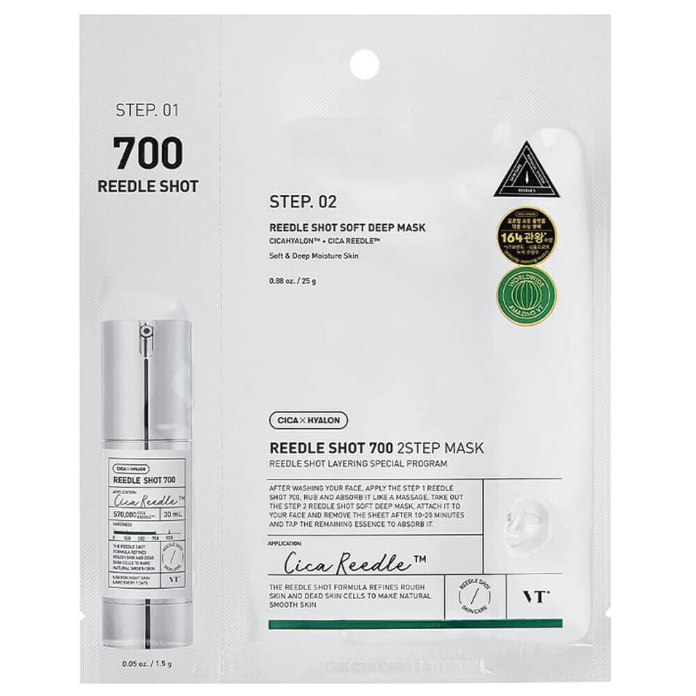 VT Cosmetics Усиленная двухфазная маска с микроиглами VT Reedle Shot 700 2 Step Mask, 1 шт