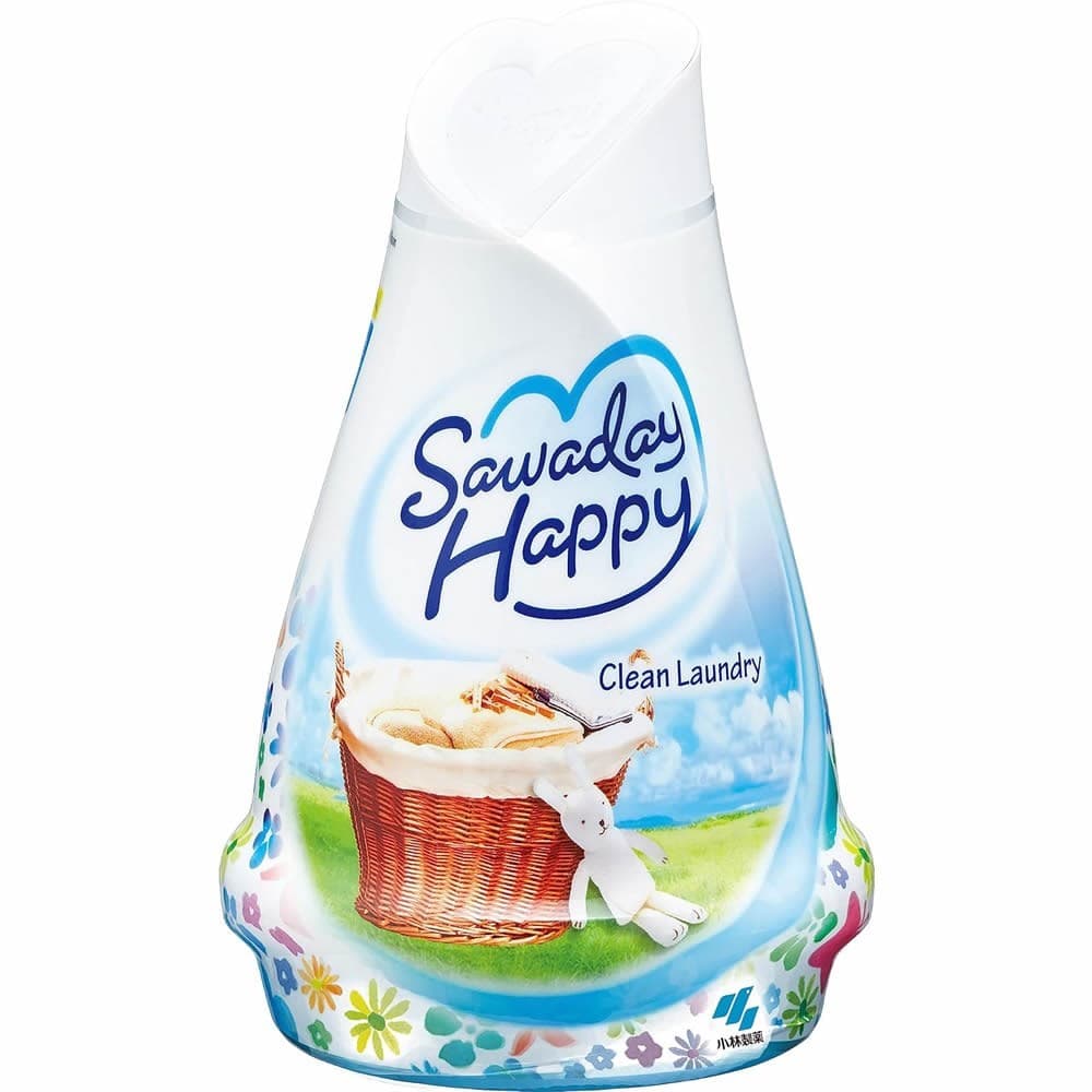 Kobayashi Освежитель воздуха для комнаты Sawaday Happy «Clean Laundry» (гелевый) 120 г / 15