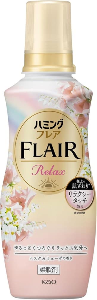 KAO Кондиционер для белья "Humming FLAIR Relax" (концентрат / аромат «Мускус и ландыш») 510 мл / 16