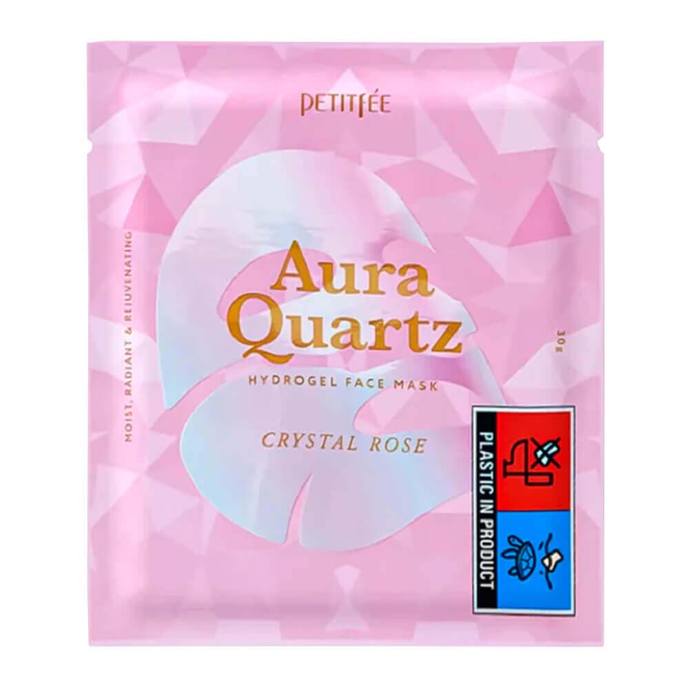 PETITFEE Гидрогелевая маска с жемчужной пудрой Petitfee Aura Quartz Hydrogel Face Mask, 5шт