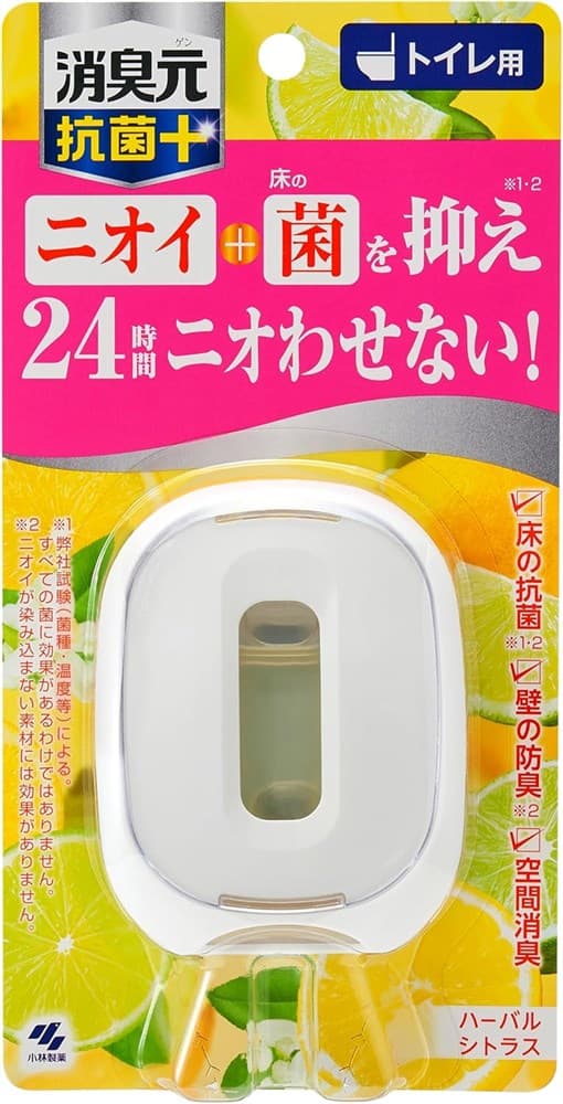 Kobayashi Жидкий дезодорант "Shoshugen for Toilet Antibacterial Plus" для туалета (с антибактериальным эффектом, аромат цитрусов и трав) 5,8 мл / 30