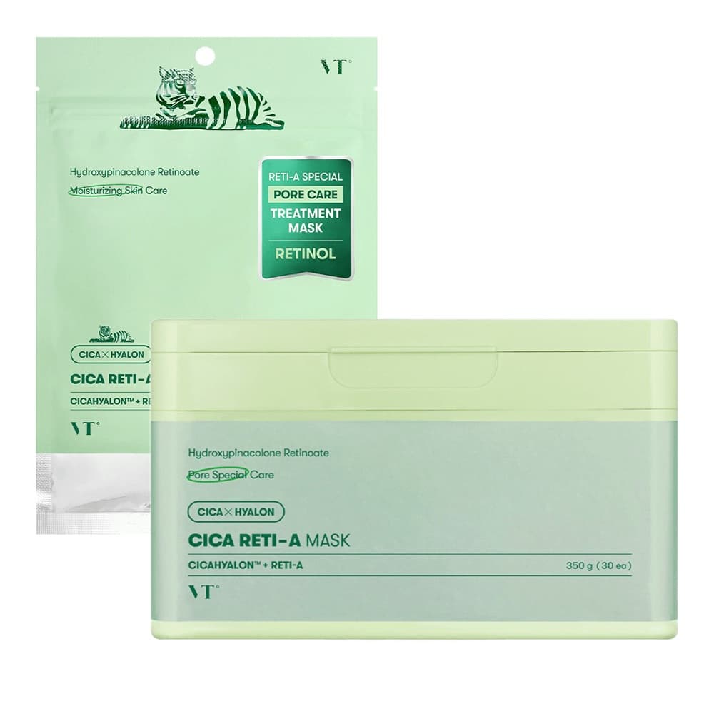 VT Cosmetics Набор масок для сужения пор с ретинолом 350г*30 шт Cica Reti-A Mask