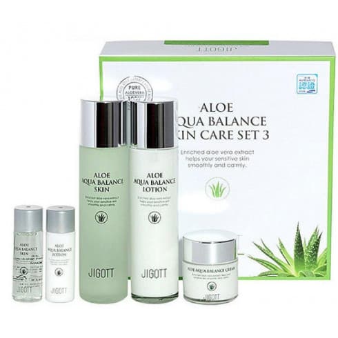 JIGOTT Набор для лица с Алоэ 3SET ALOE AQUA BALANCE SKIN CARE