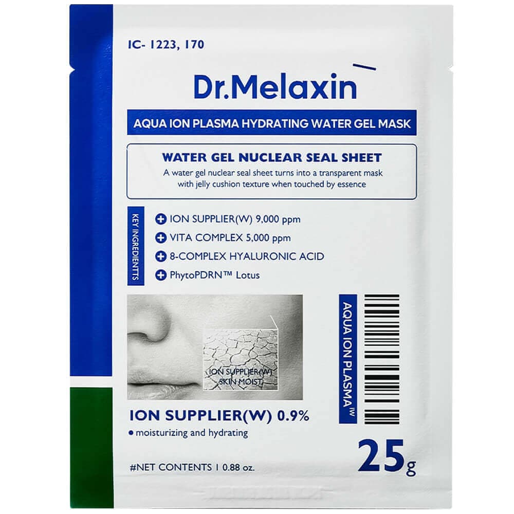 Dr. Melaxin Маска тканевая для лица с аква-ионной плазмой Aqua Ion Plasma Water Gel Mask  25g