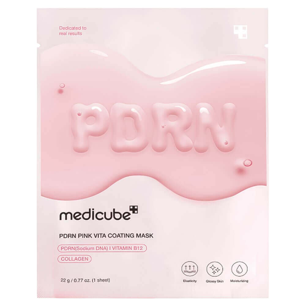 Medicube Маска тканевая с PDRN и коллагеном для сияния кожи PDRN Pink Vita Coating Mask 22g