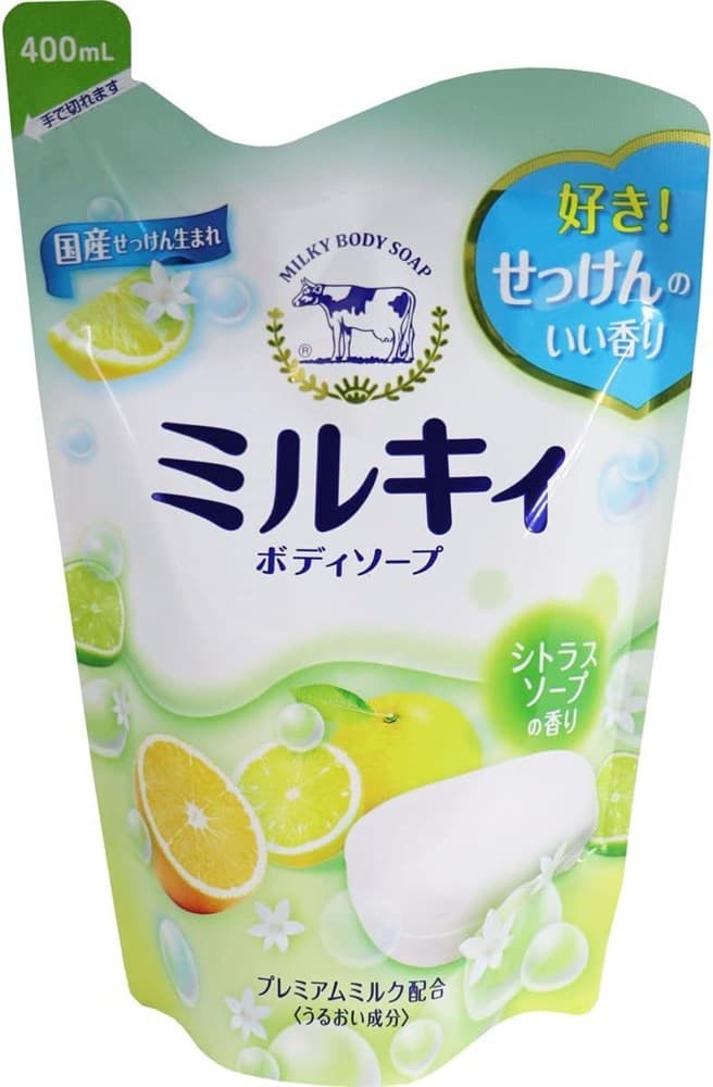 COW Молочное увлажняющее жидкое мыло д/тела с цитрусовым ароматом "Milky Body Soap" МУ 400мл/16