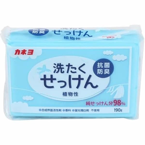 KAN Хозяйственное мыло "Laundry Soap" для стойких загрязнений с антибактериальным и дезодорирующим эффектом, кусок 190 г / 48