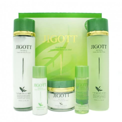 JIGOTT ЗЕЛЕНЫЙ ЧАЙ/НАБОР для ухода за лицом WELL-BEING GREEN TEA SKIN CARE 3SET