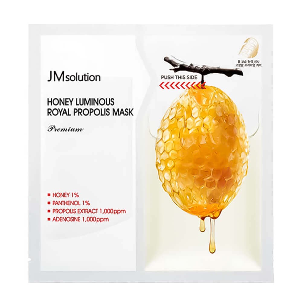 JMSolution Маска тканевая для лица с прополисом, 33 мл Mask Premium Honey Luminous Royal Propolis