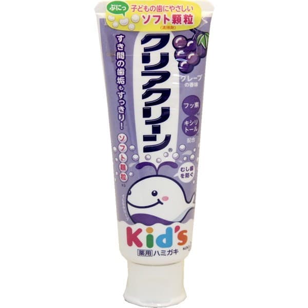 KAO Детская зубная паста "Clear Clean Kid’s" со вкусом винограда (от 3 лет) 70 г / 48